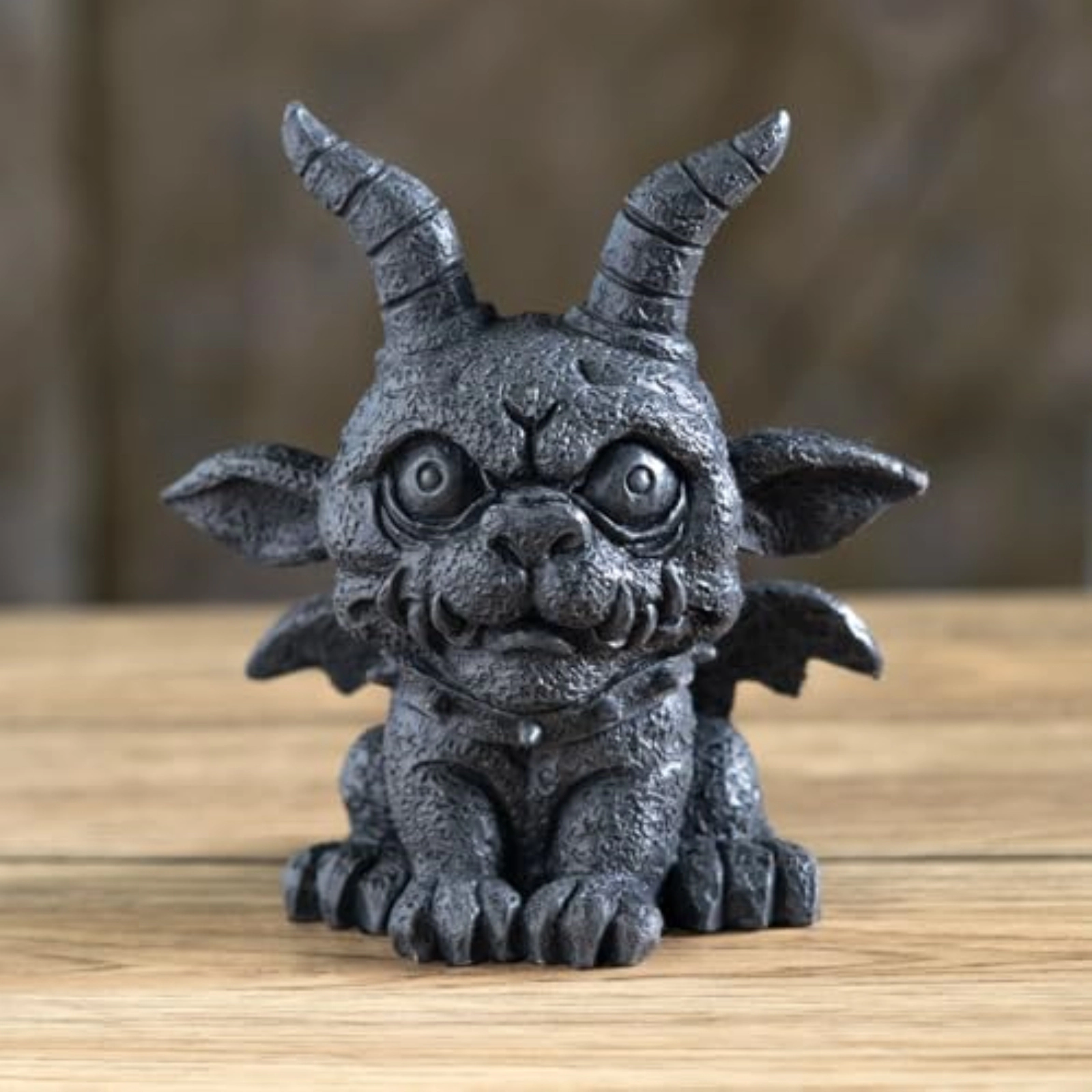 Pacific Giftware Gothic Gargoyle Agamon Resin Figurine Decorative Sculpture with Gray Stone-Look Finish 5.1 inch