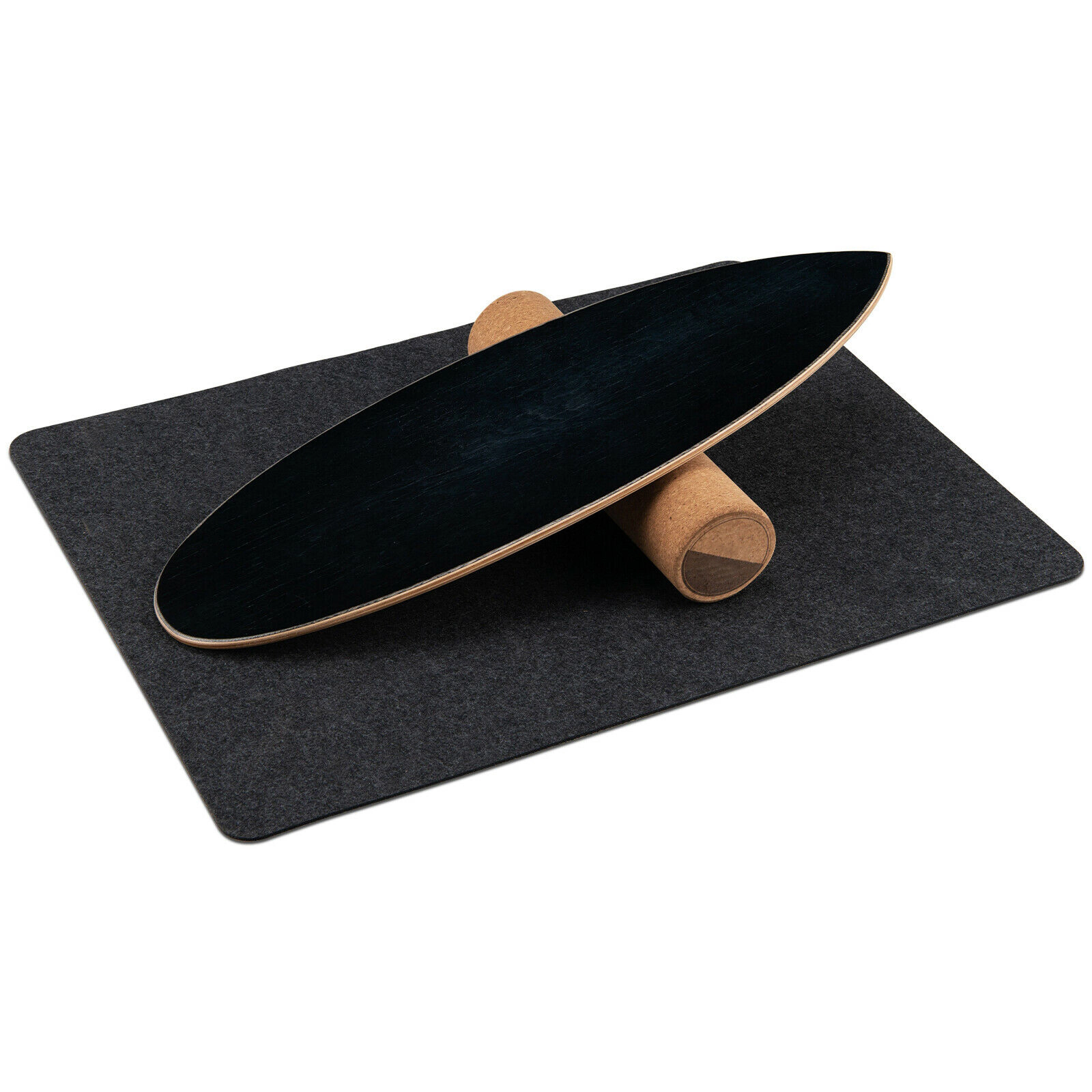 SUGIFT 500-lb Capacity 29.5-in Birch Wood and Cork Balance Board Trainer with Roller and Anti-Slip Mat