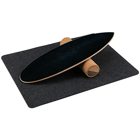 SUGIFT 500-lb Capacity 29.5-in Birch Wood and Cork Balance Board Trainer with Roller and Anti-Slip Mat