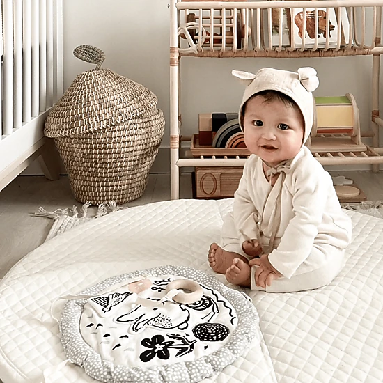 Wee Gallery Meadow Activity Pad - Organic Cotton Sensory Tummy Time Mat