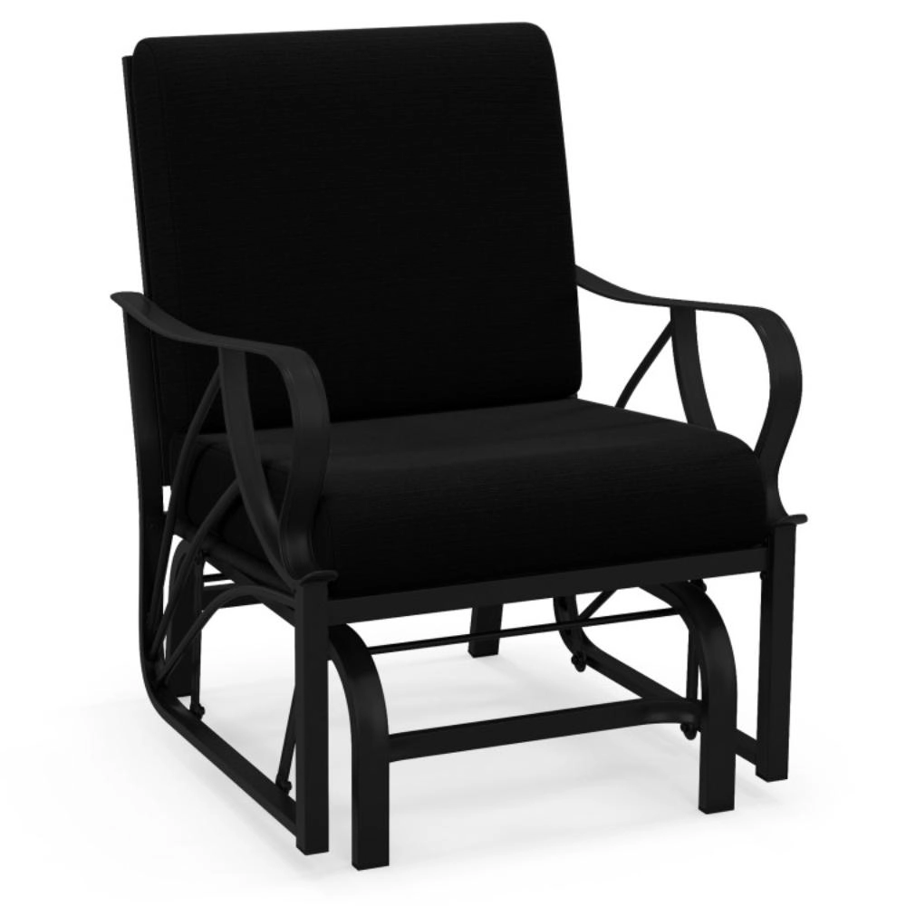 Hivvago Patio Glider Rocking Chair With Thick Cushion And Curved Armrest