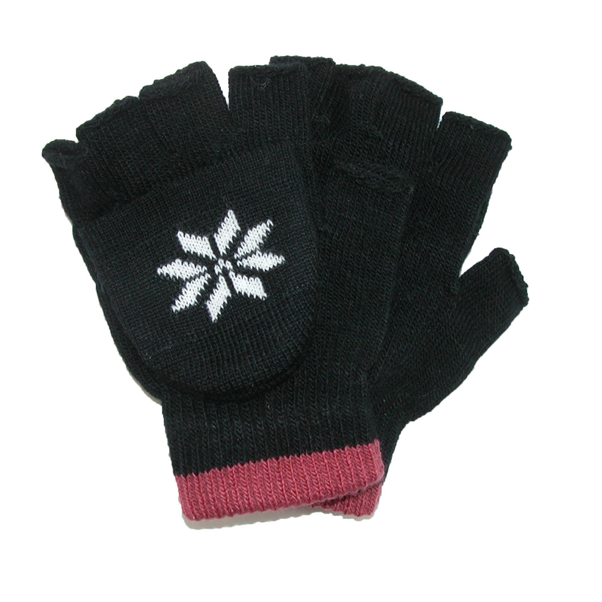 CTM® Kids' Stretch Convertible Fingerless Winter Gloves