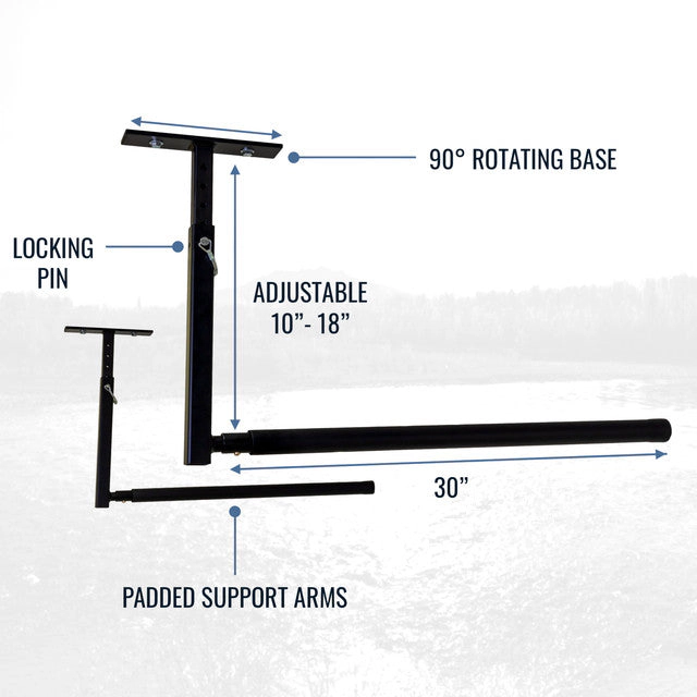 StoreYour Hi-Port 2 Ladder Ceiling Storage Rack, Single Sided, Holds 75 lbs