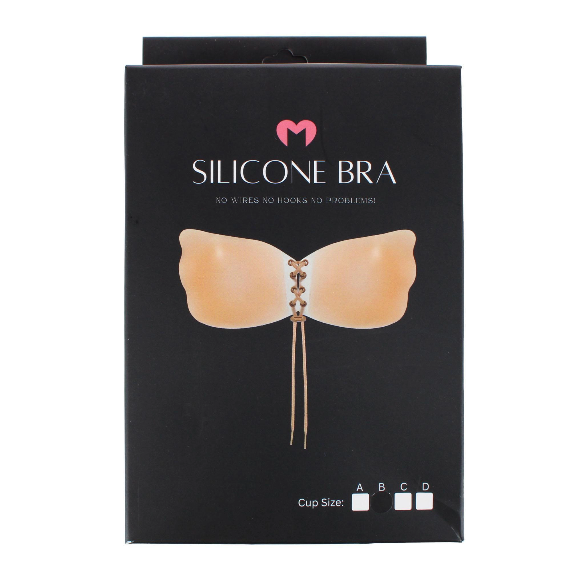 CTM Women's Reusable Seamless Silicone Adhesive Sticky Bra