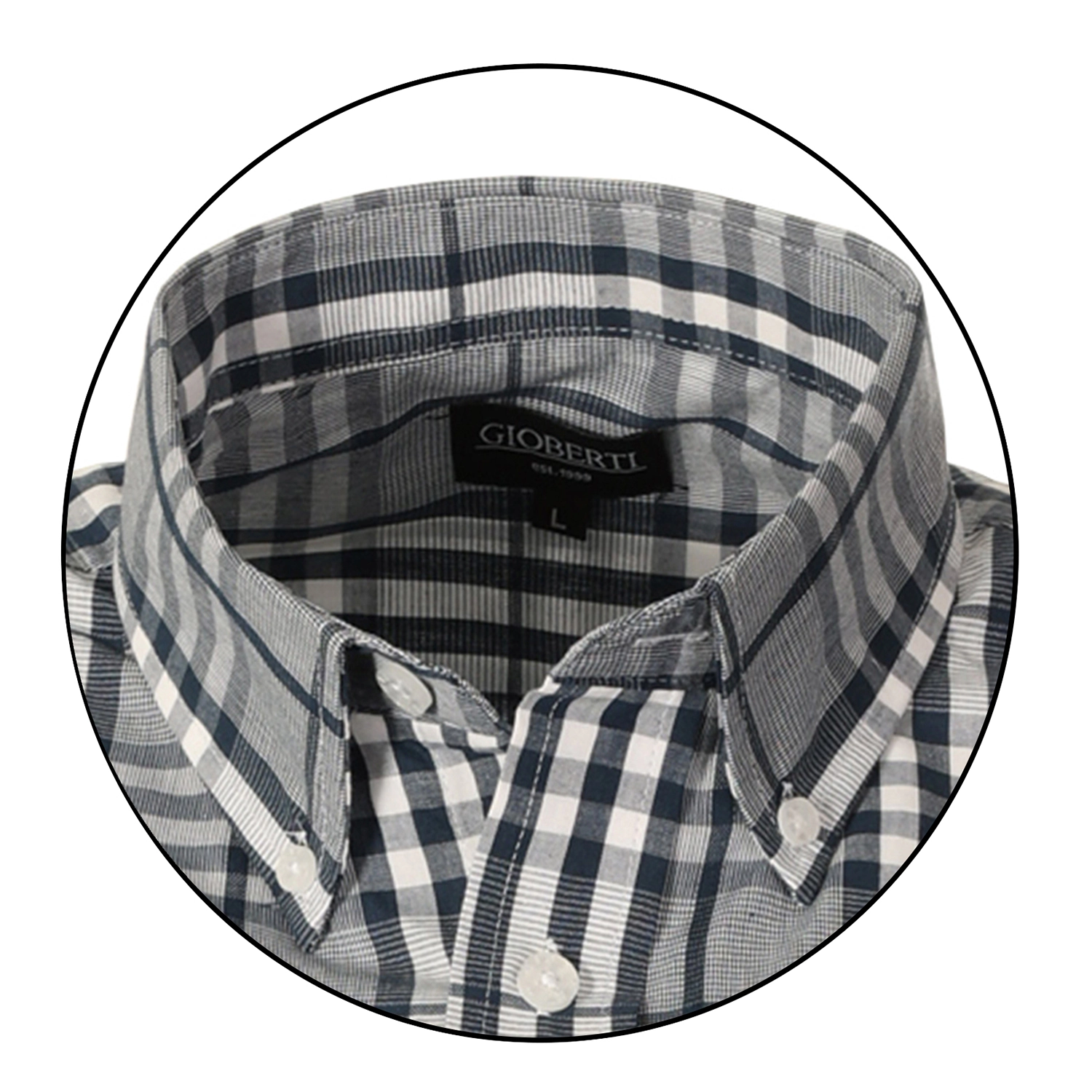 Gioberti Men's Plaid Short Sleeve Shirt