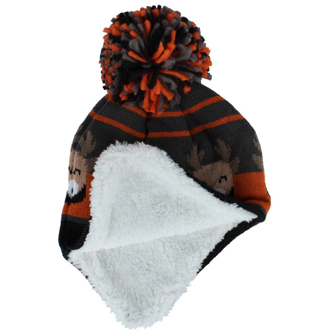 Grand Sierra Boy's Toddler (2-4) Lined Animal Winter Hat with Ear Flaps