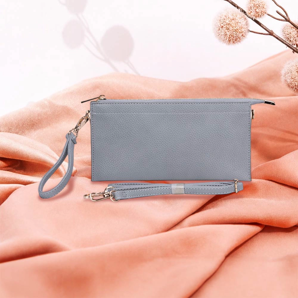 Fashnzfab Faux Leather Slim Wallet Crossbody Bag