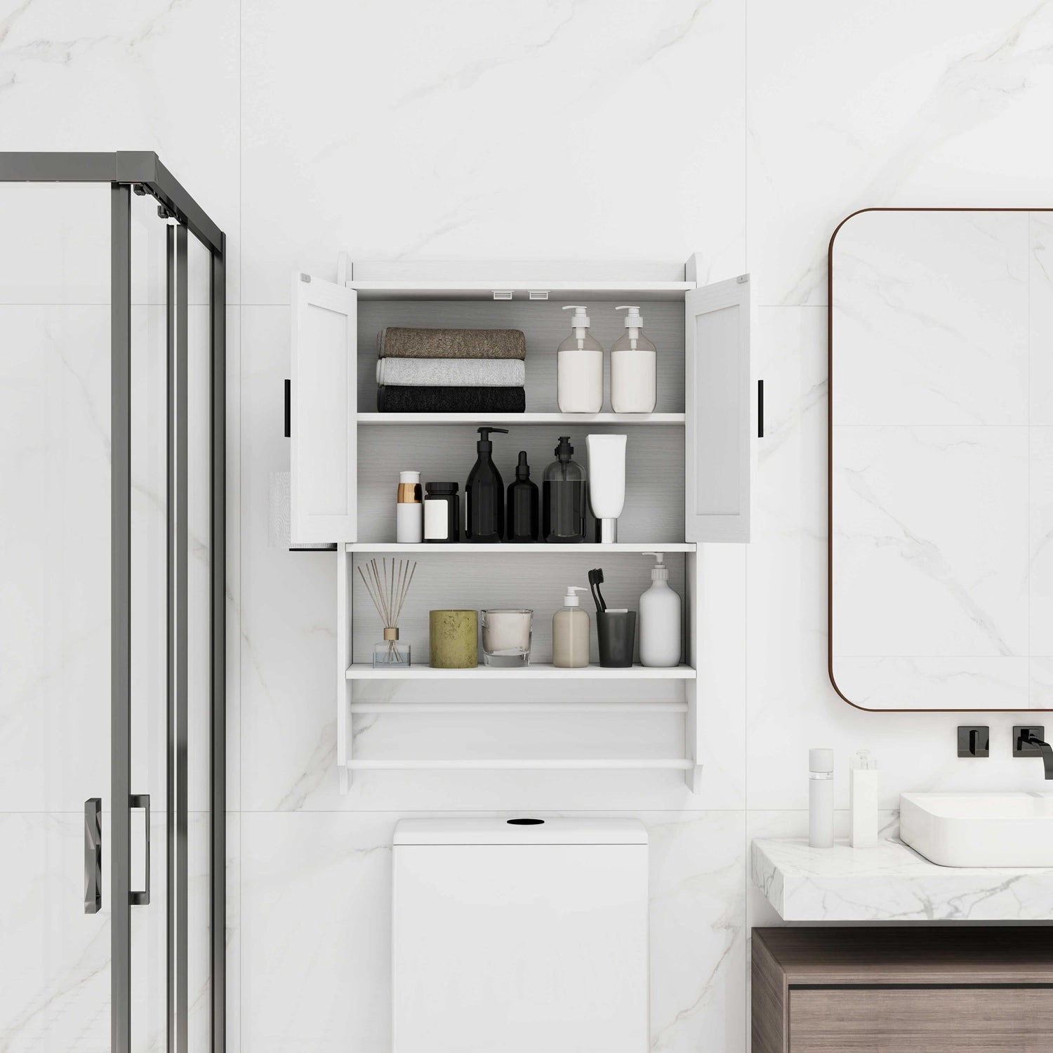 GBruno Wall-Mounted Bathroom Storage Cabinet