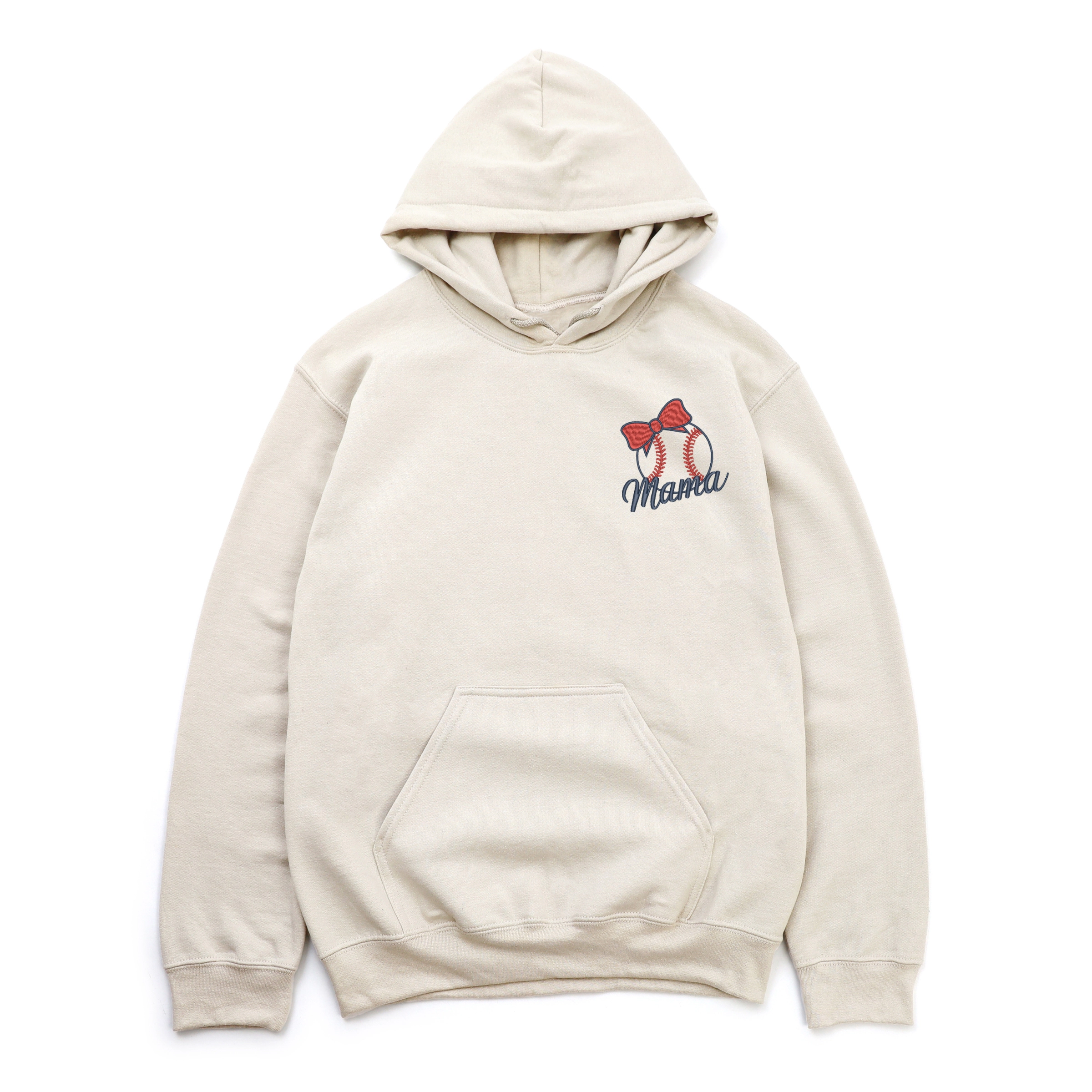 Simply Sage Market Embroidered Mama Bow Baseball Women's Heavy Blend Hoodie