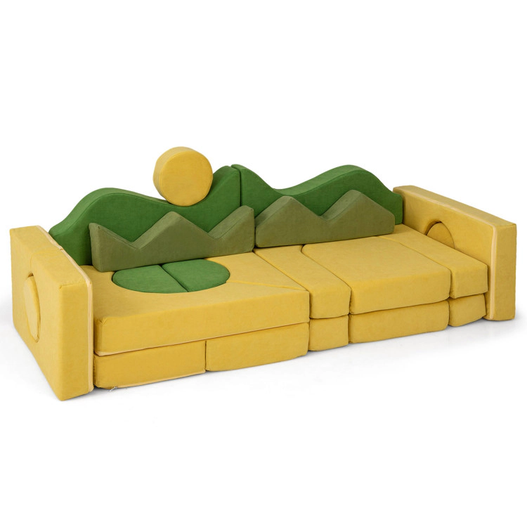 Hivvago 19 Pieces Modular Kids Play Couch For Inspiring Creativity