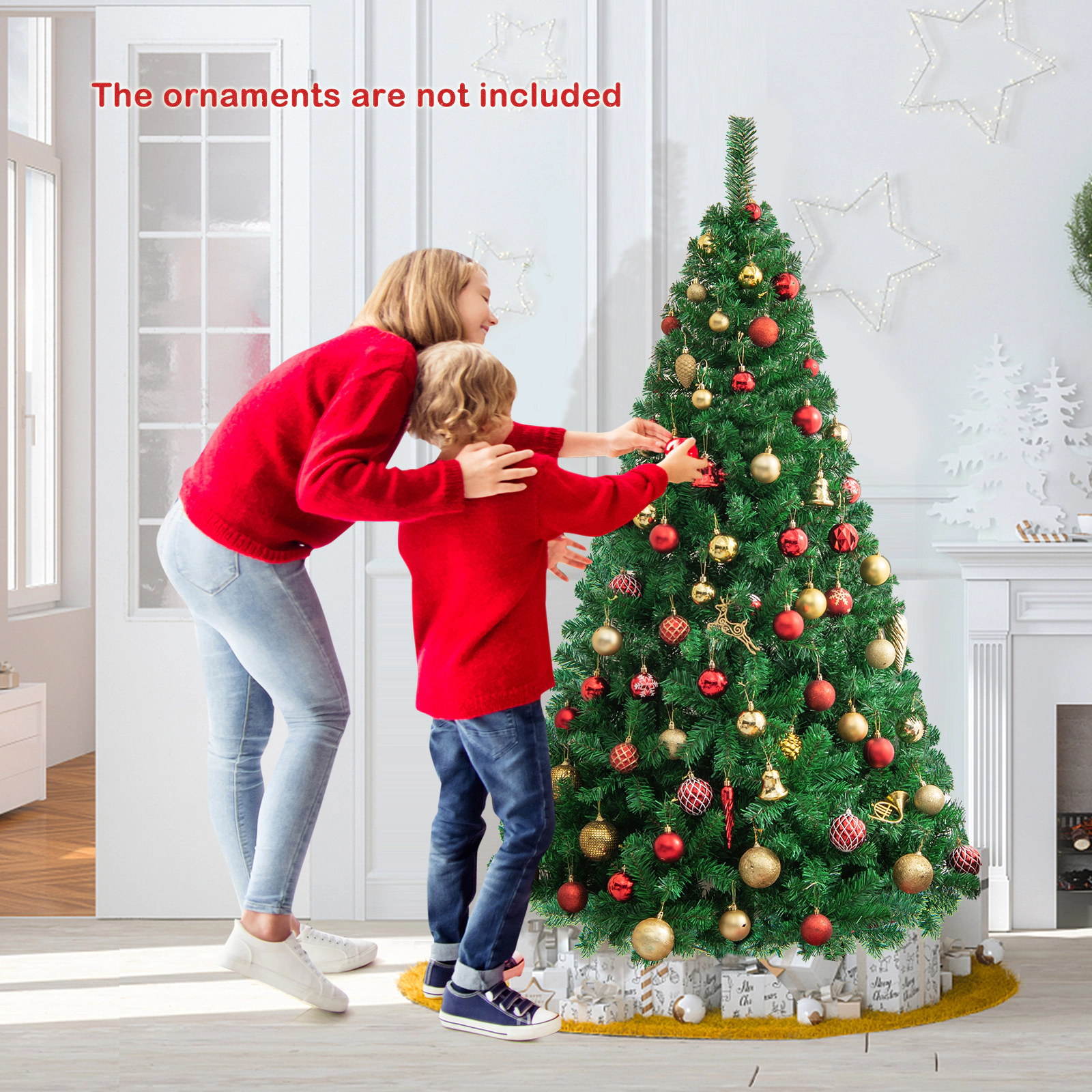 Glintex 6-Ft Artificial Christmas Tree with 650 Tips and Metal Stand, Green
