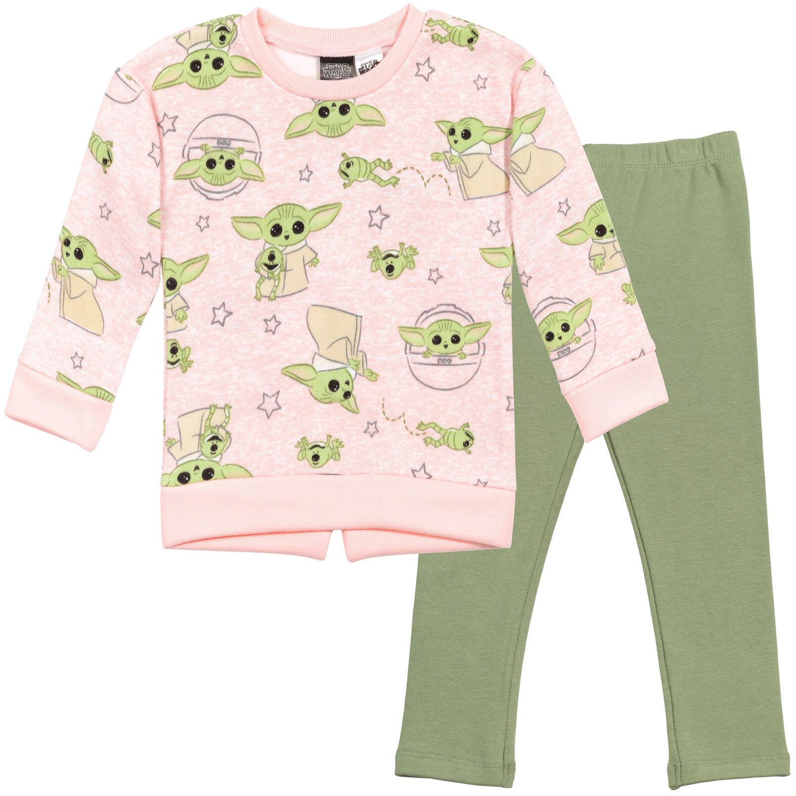 Star Wars The Mandalorian Grogu Girls' Fleece Sweatshirt and Leggings Set