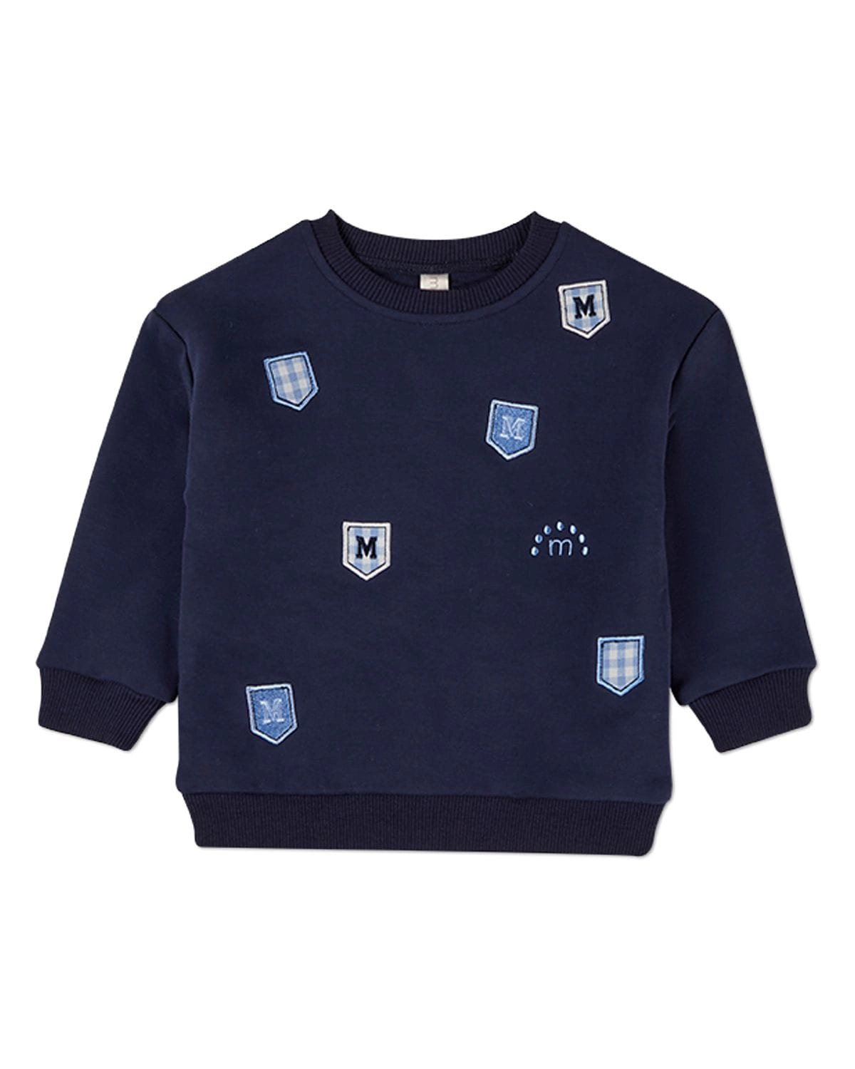 MeMoi 2 Piece Unisex Kid Cotton-Rich Sweatshirt Set with Multiple Patches