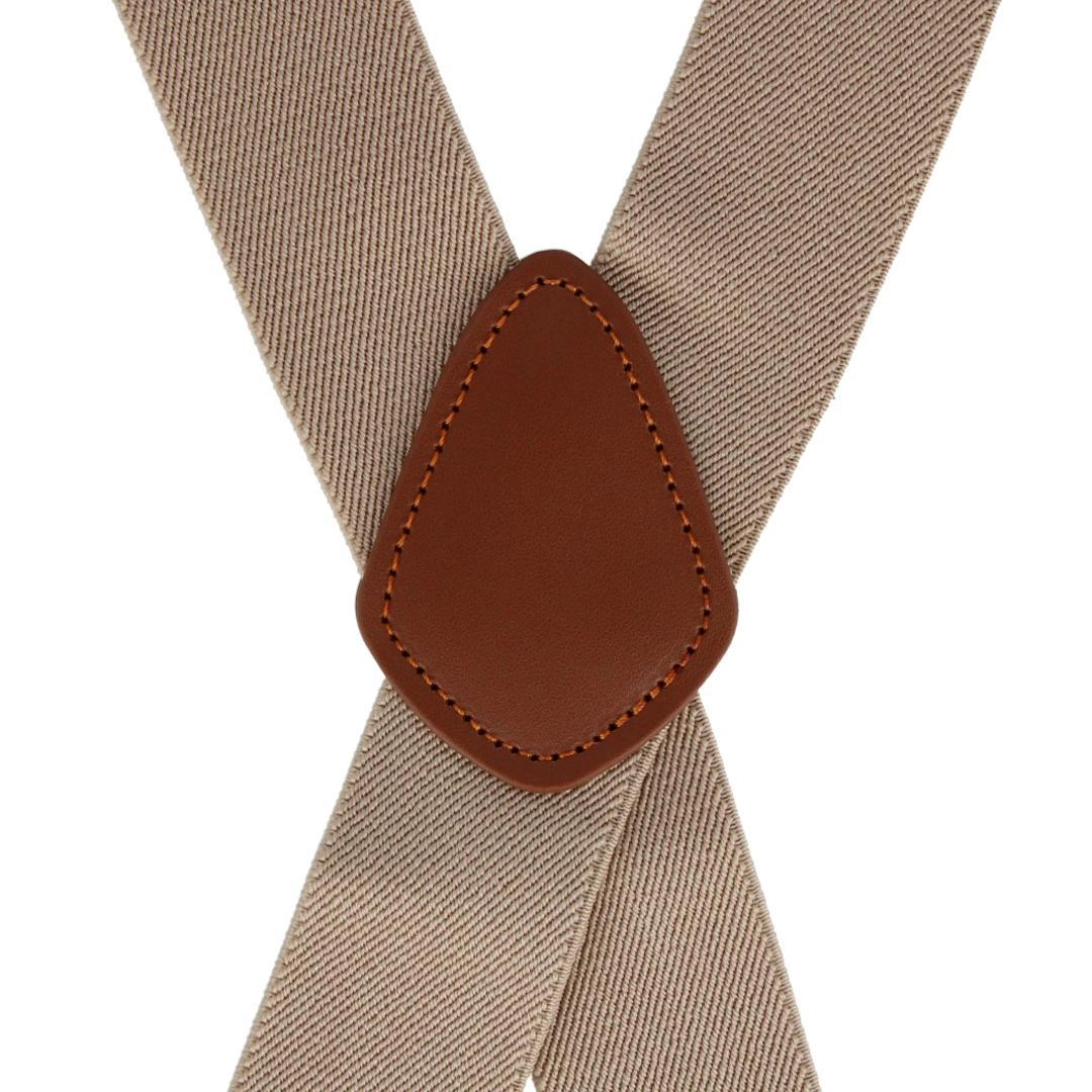 CTM Men's Elastic X-Back Brass Swivel Hook Suspenders