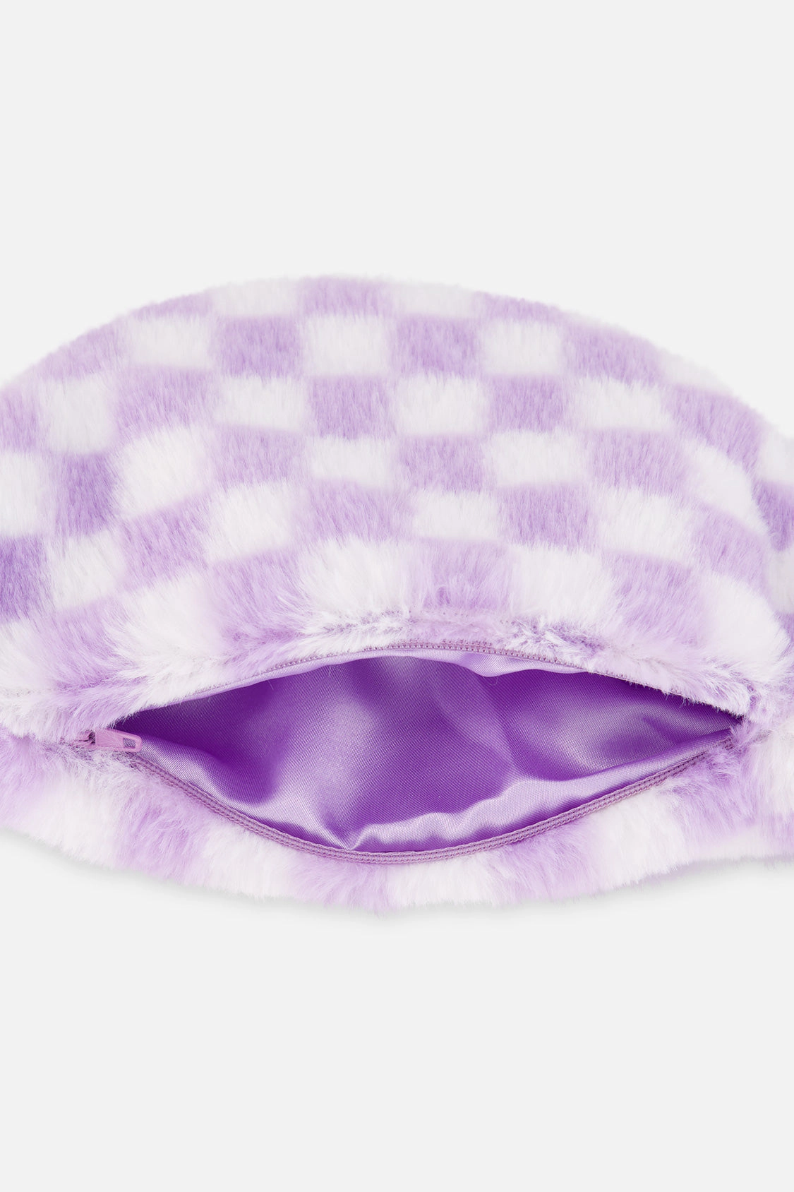 Deux par Deux Girls Tile Pattern Faux Fur Fanny Bag