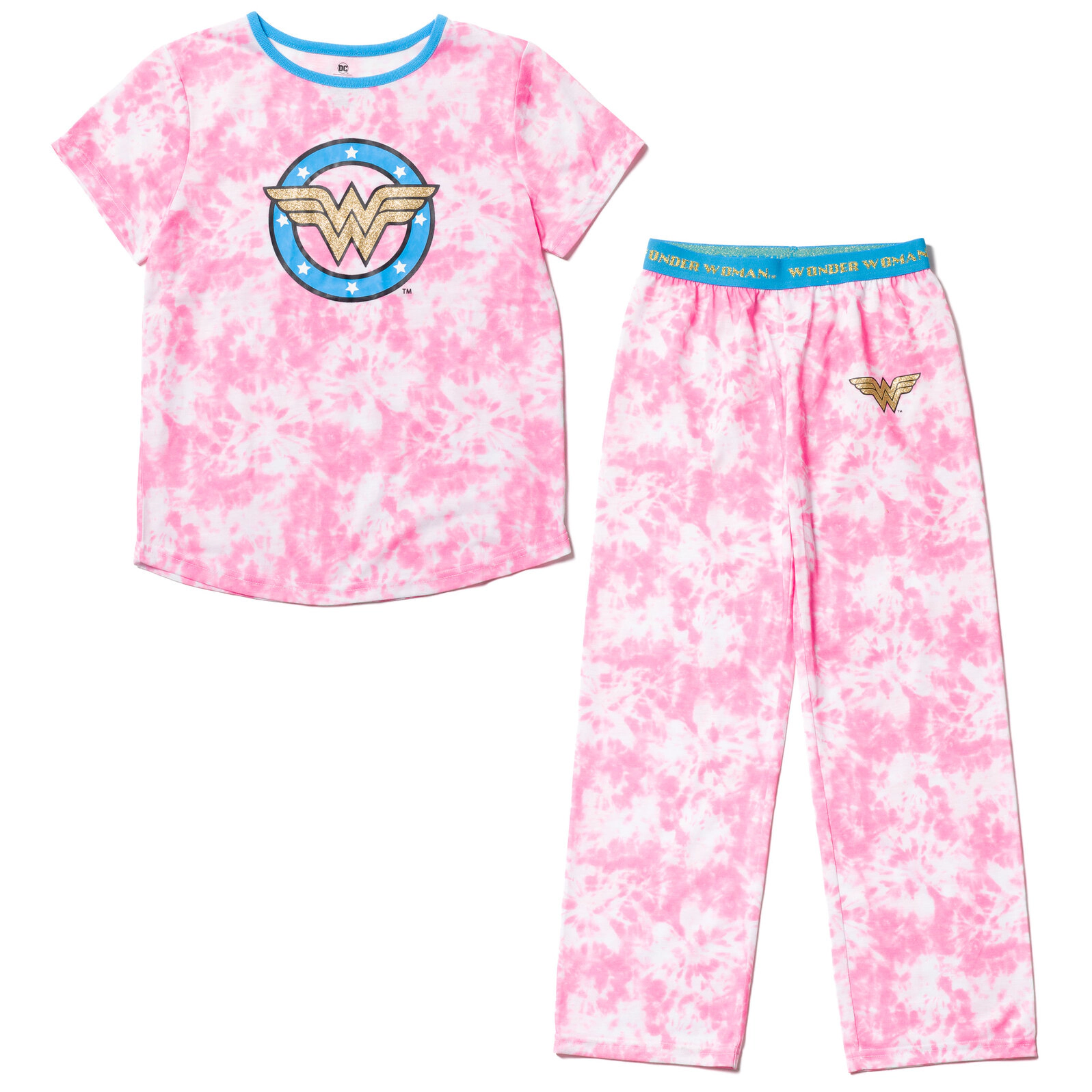 DC Comics Justice League Wonder Woman Girls' 2-Piece Pajama Shirt and Pants Set