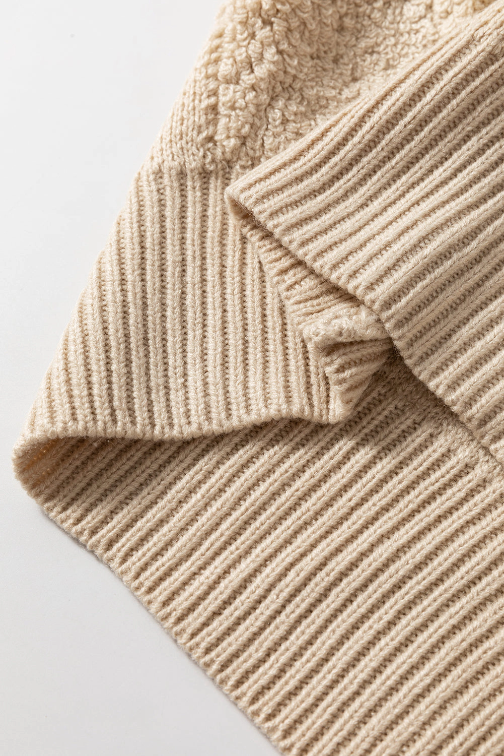 Threaded Pear Women's Emily Checkered Sherpa Loose Sweater