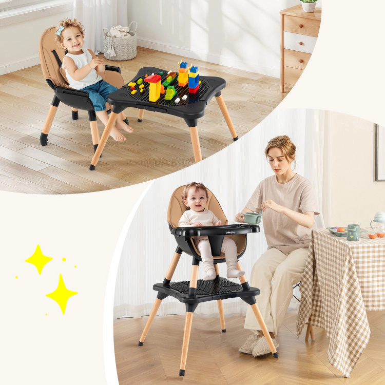Hivvago 6 in 1 High Chair for Babies and Toddlers Ages 6-36 Months