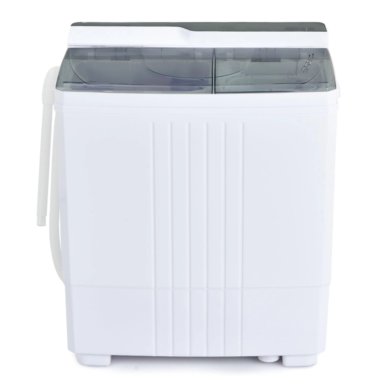 SlickBlue Portable Twin Tub Washing Machine, 8 Lbs, Compact, Gray & White
