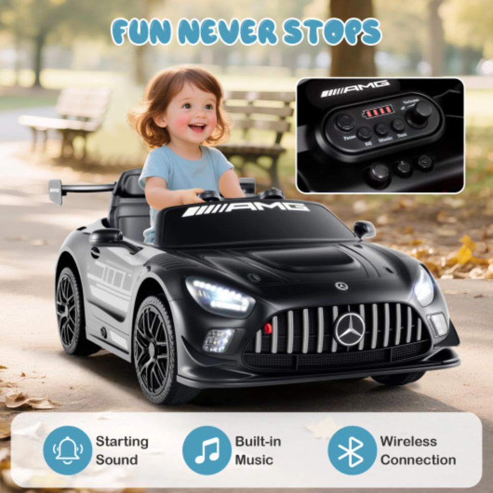 Hivvago 12V Kids Ride-On Car Mercedes-AMG GT3 Licensed with Adjustable Speed