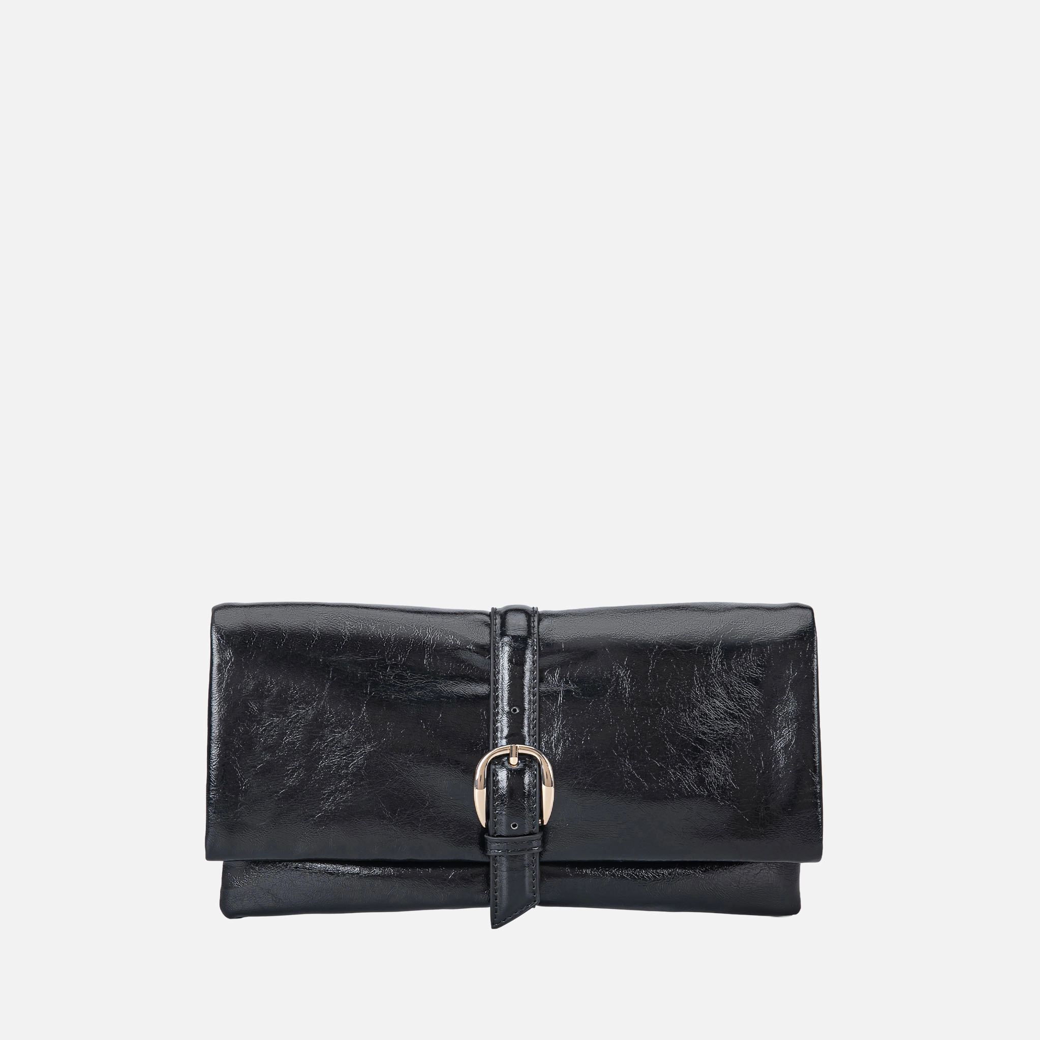 J'OMOR by Mia Koumei Vegan Leather Bow Clutch with Adjustable Strap