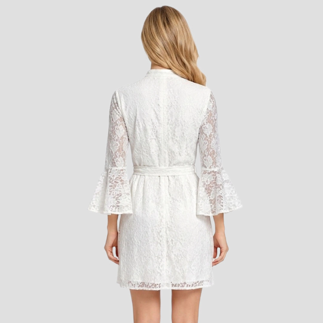 Artyska Women's Lace Tie-Waist Fit & Flare Midi Dress