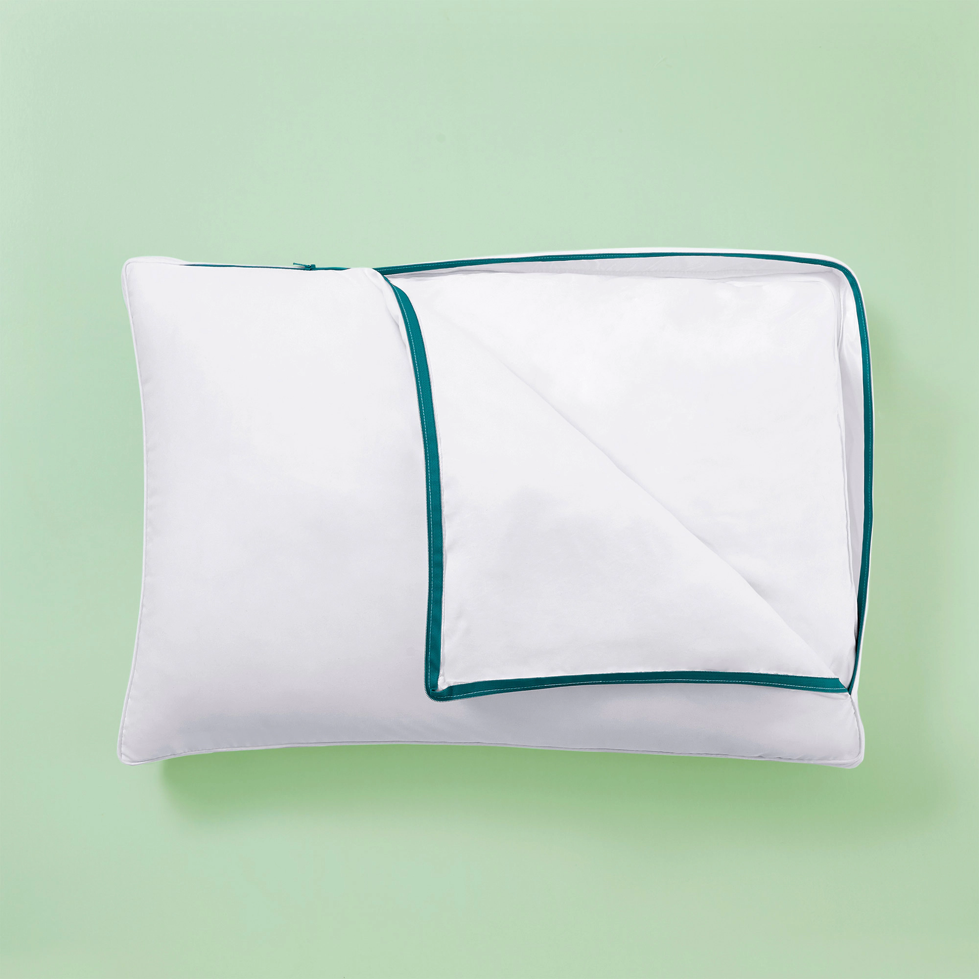 Unikome Single Pack Recycled Materials Goose Down Feather Gusseted Bed Pillow With Removable Cover