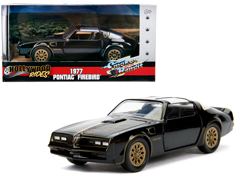 Jada 1977 Pontiac Firebird Black "Smokey and the Bandit" (1977) Movie "Hollywood Rides" Series 1/32 Diecast