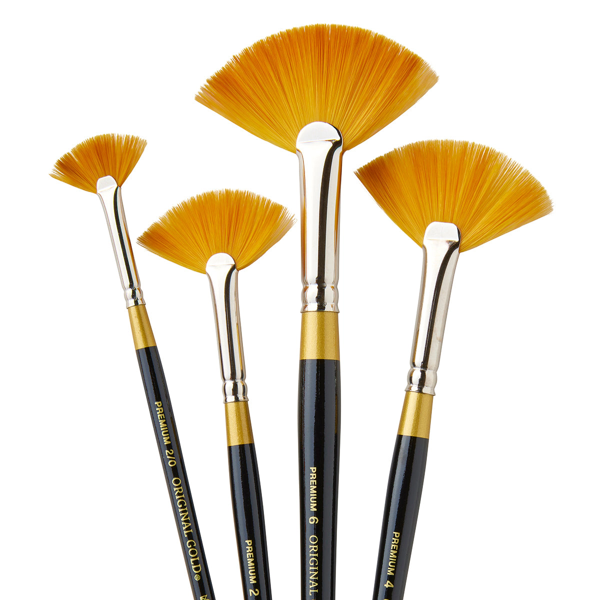 KINGART Original Gold 9200 Fan Blender Brush Set - 4 Pc