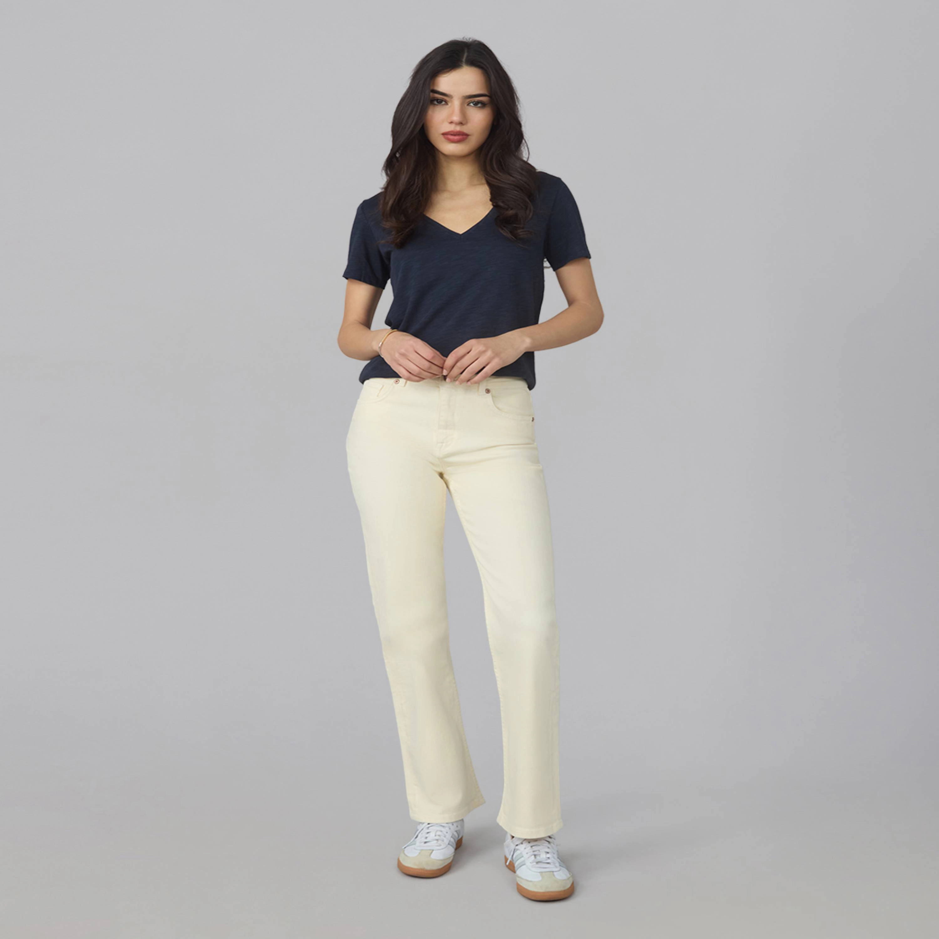 Lola Denim Womens Denver High Rise Straight Jeans