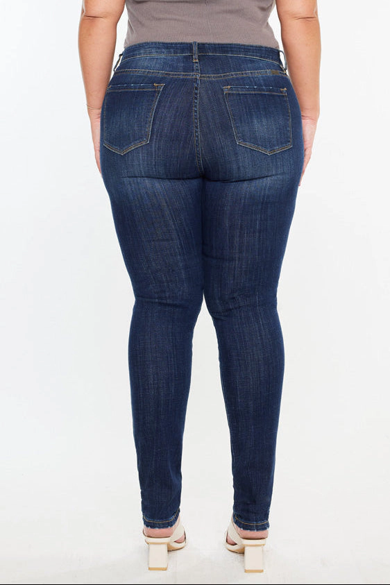 Kancan Women's Plus High Rise Super Skinny Jeans Beth
