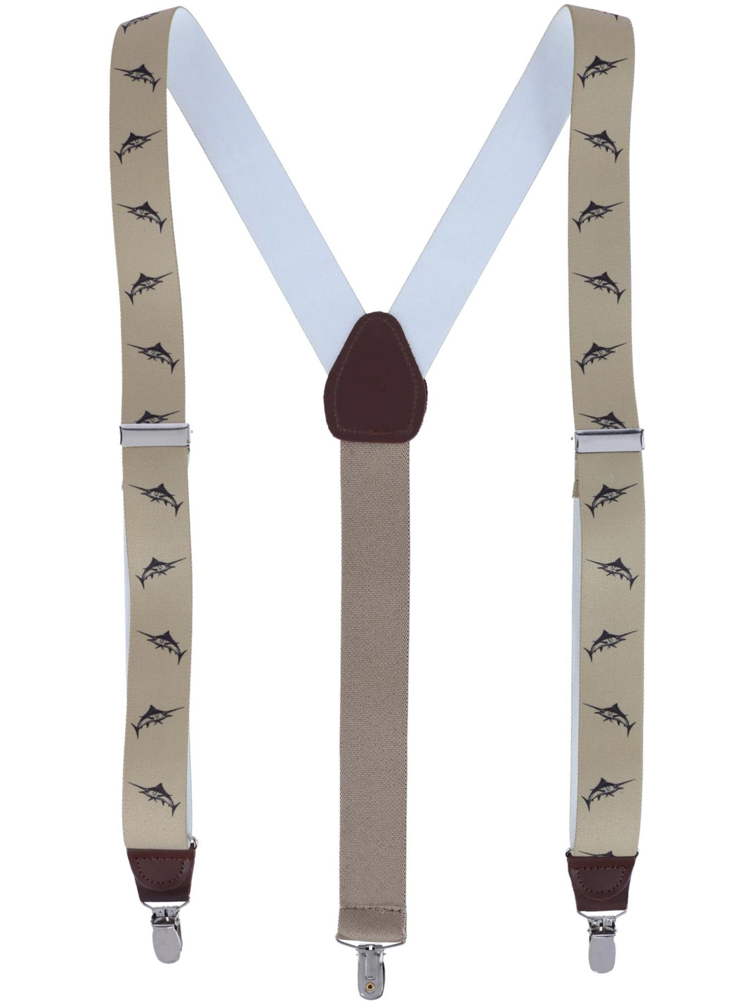 Ascentix Marlin Fish Print Clip End Suspenders