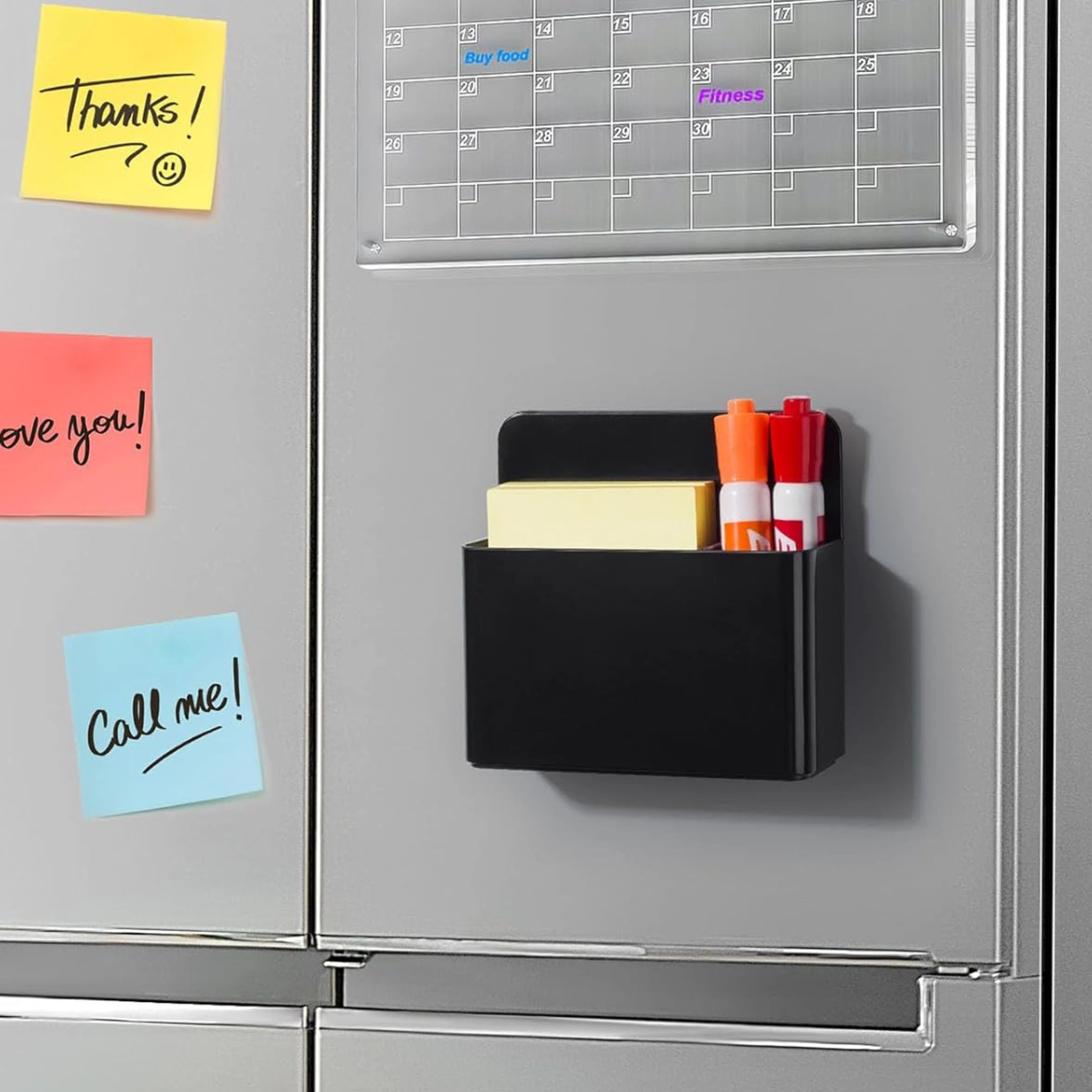 Stock Preferred Pack of 2 Plastic Magnetic Pen and Dry Erase Marker Holders