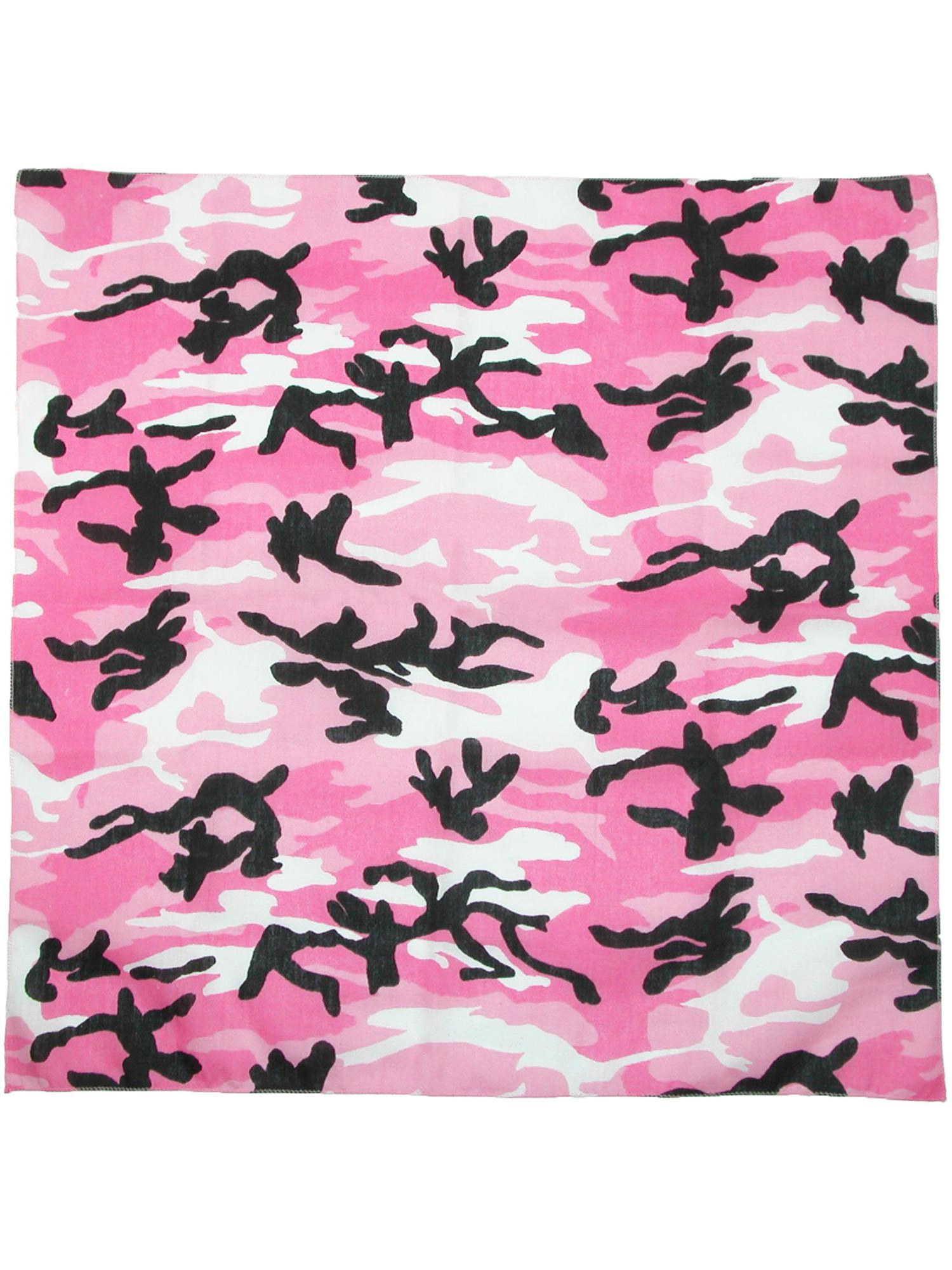 CTM® Women's Cotton Pink Camouflage Bandana (Pack of 5)