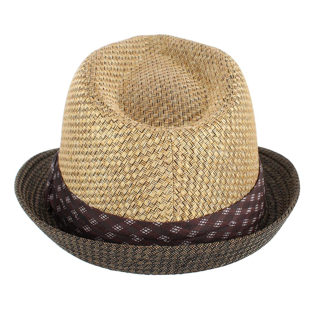 Kenny K Men's Two Tone Fedora with Pleated Band