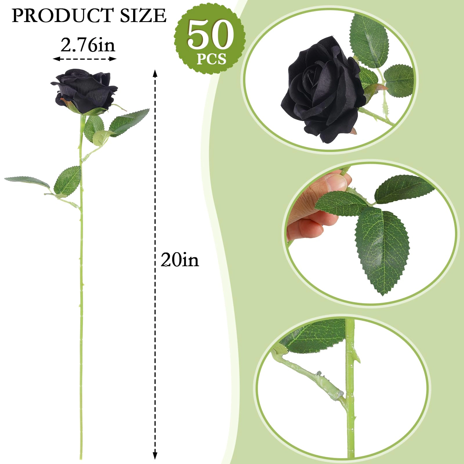 PUPWE 100 Artificial Roses  Realistic Silk Flowers Bulk White