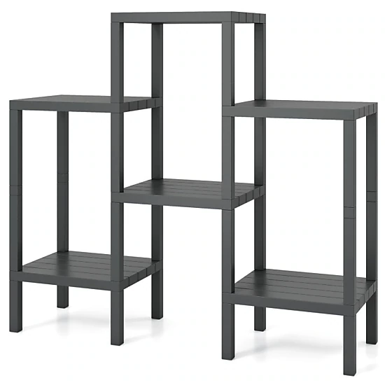 Hivvago 6-Tier Plastic Modular Storage Shelves For Living Room And Kitchen
