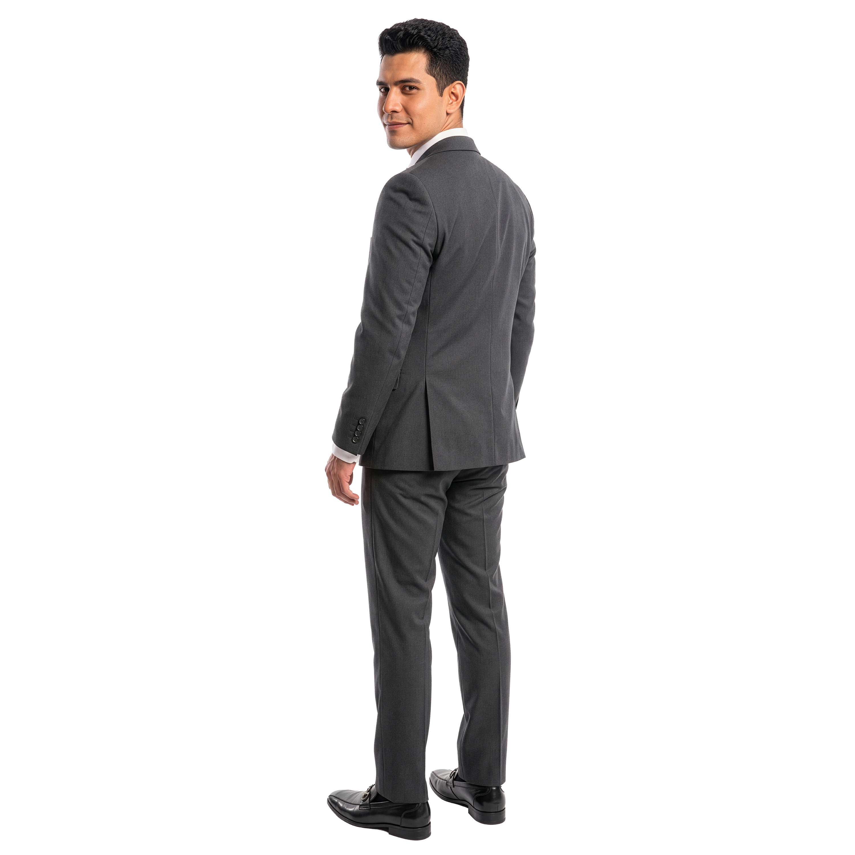 Tazzio Mens Ultra Slim Fit 3pc Suit Set, Premium Textured Stretch Fabric