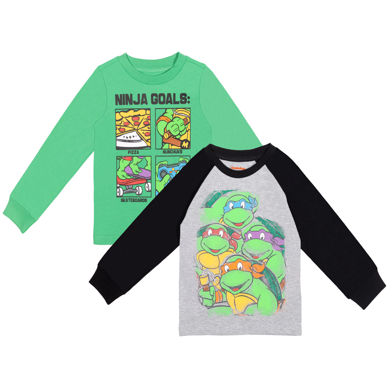 Nickelodeon Teenage Mutant Ninja Turtles Boys' 2-Pack Long Sleeve T-Shirts