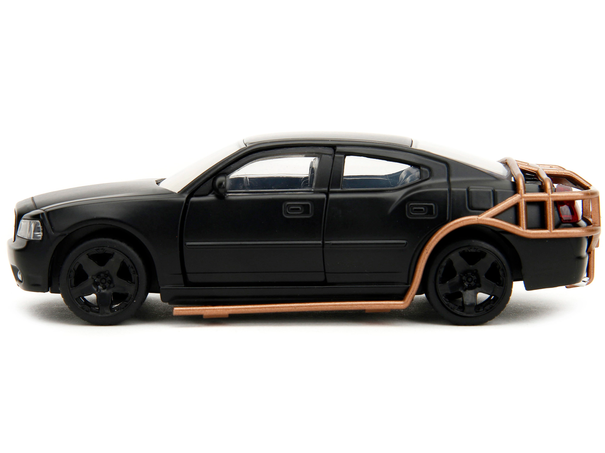 Jada 2006 Dodge Charger Matt Black with Outer Cage "Fast & Furious" Series 1/32 Diecast Model Car by Jada