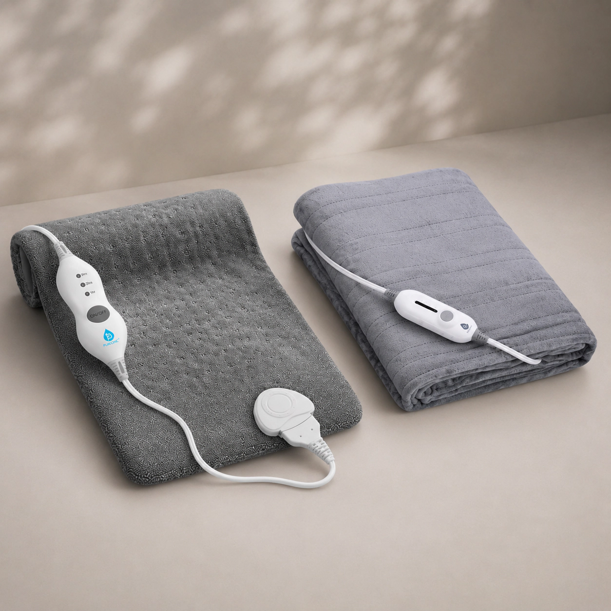 Pursonic Unisex Ultra-Soft Heated Comfort Blanket & Therapeutic Heating Pad Bundle