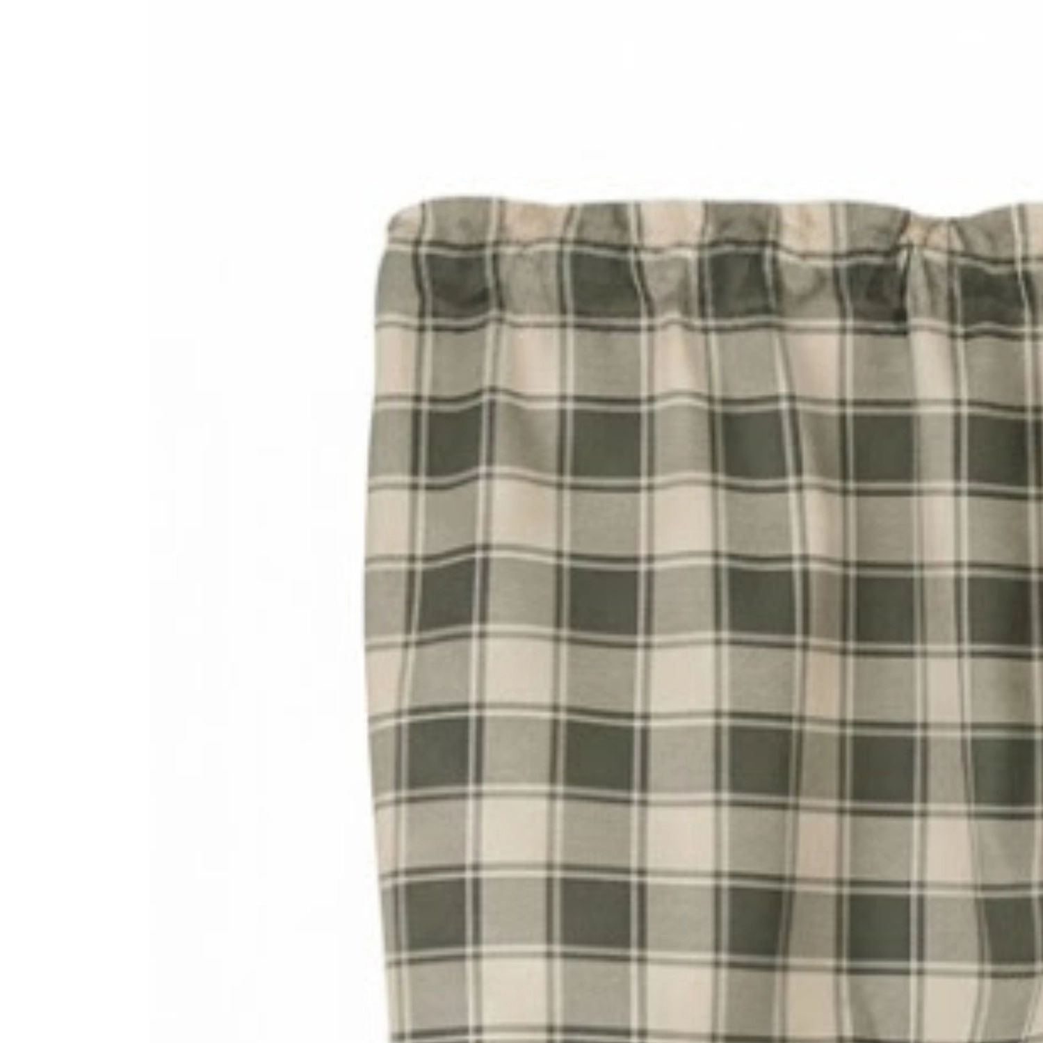 Ellis Curtain 50% Polyester 50% Cotton Country Check Tailored With 1.5" Rod Pocket Window Valance 58" x 15" Mist