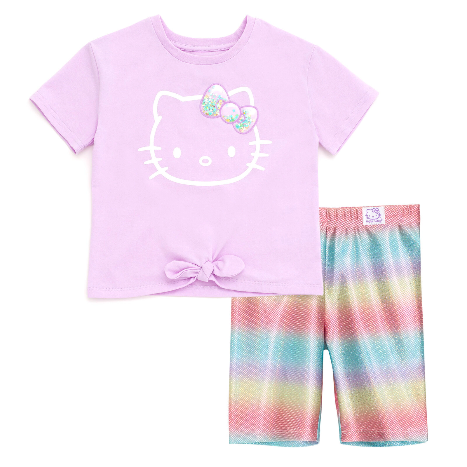 Hello Kitty Girls' 2-Piece T-Shirt and Bike Shorts Set