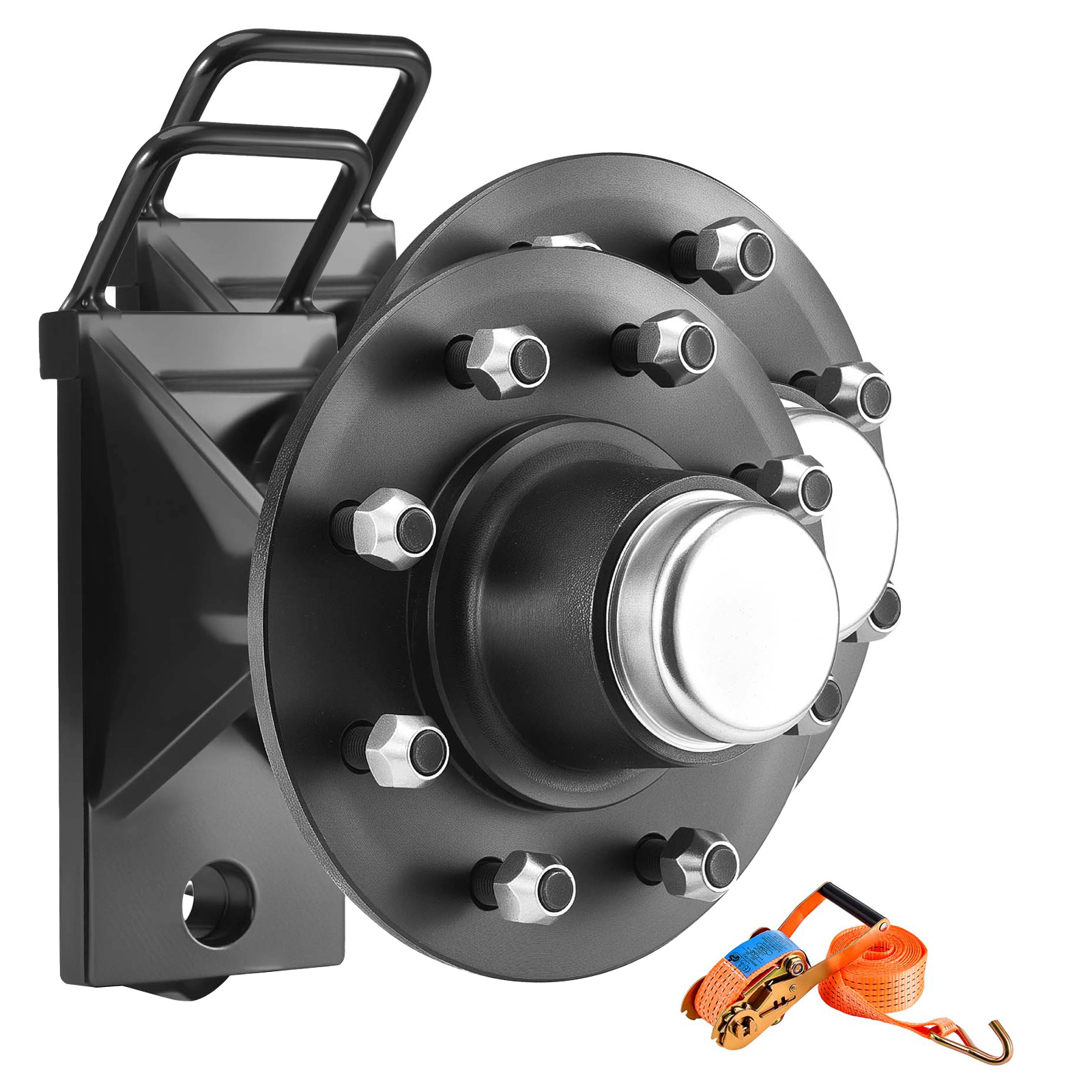 HONGGE Heavy Duty Shipping Container Wheels Kit with Ratchet Tie Down Axle Moves 20 ft - 40 ft Secure Transport for