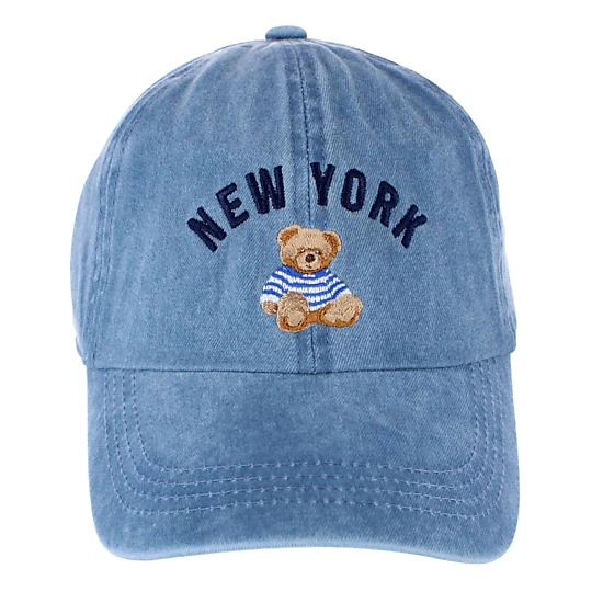 CTM Women's Embroidered City Teddy Bear Baseball Cap