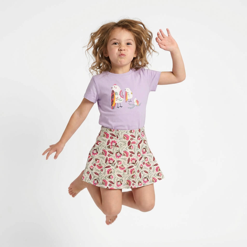 Mightly Girls Organic Cotton Short Sleeve Graphic T-Shirts, 2pack