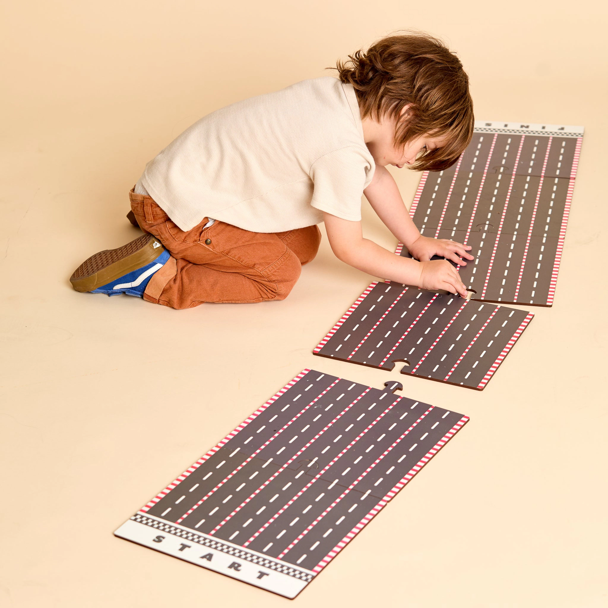 Dyed Wooden Indy Car Set with 5-Foot Racetrack - Made in the USA