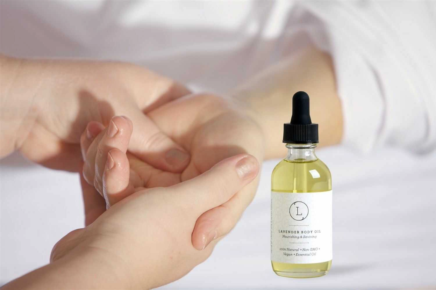 Lizush Lavender Body Oil, Natural Moisturizing 2 oz