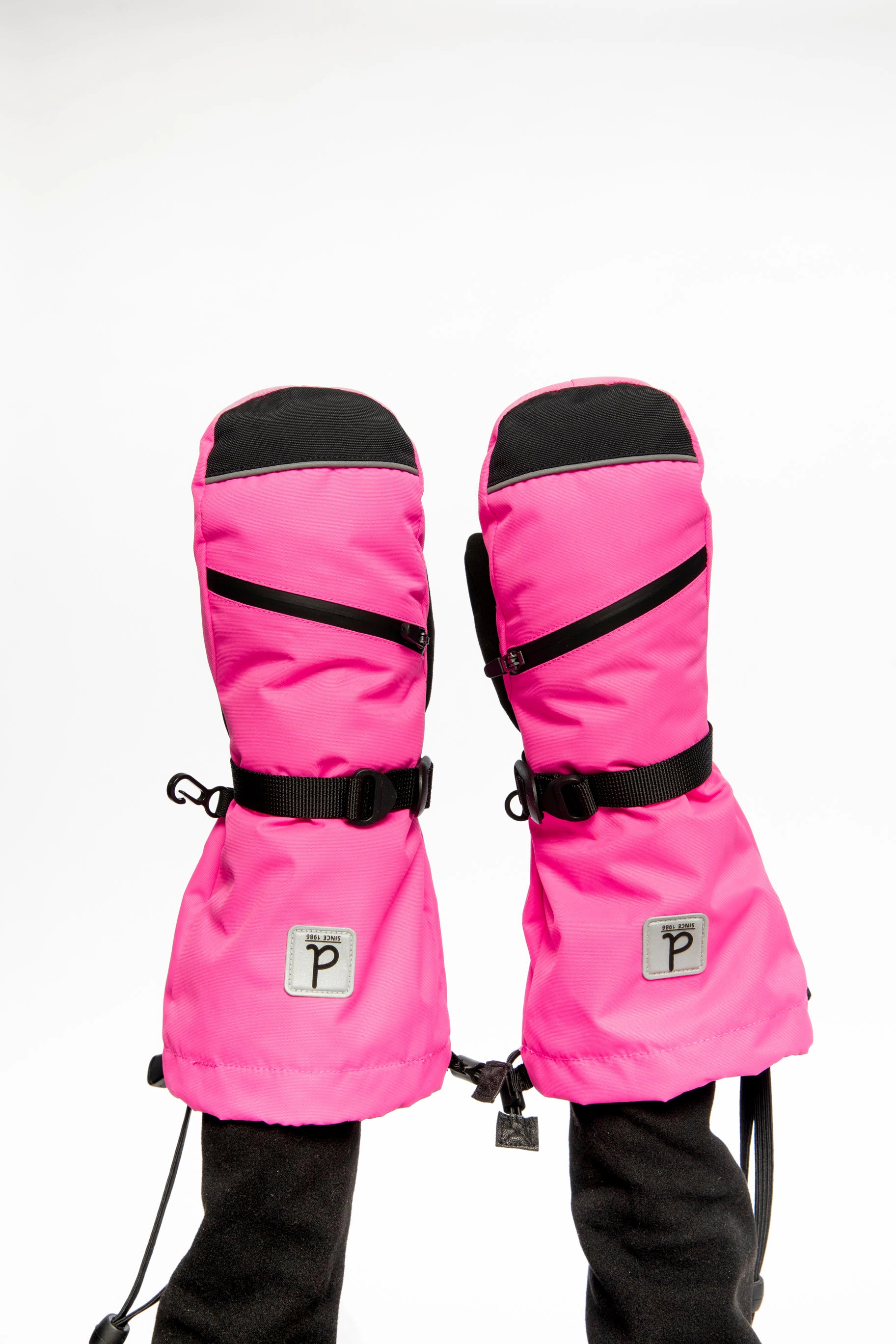 Deux par Girls Teknik Cordura-Reinforced Winter Mittens with Zippered Pocket