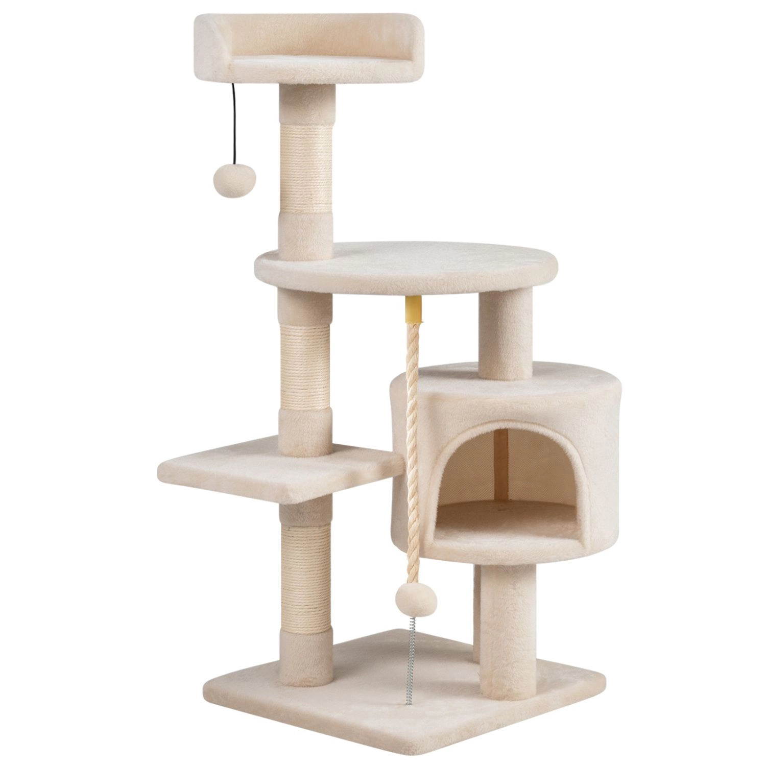 SlickBlue 4-Level Cat Tree with Condo, Perch and Sisal Posts